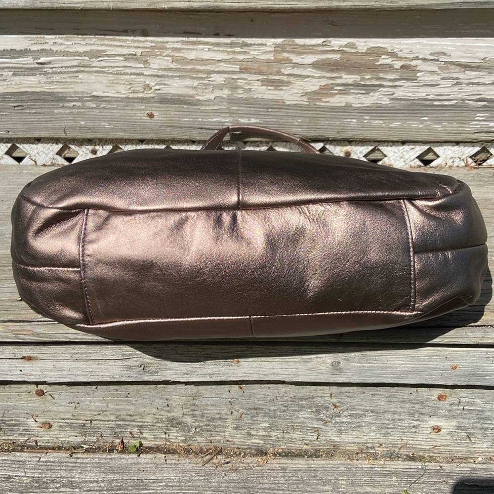 NWT Coach Soho Leather Large Hobo Handbag Purse in Silver/Bronze F17092 - Picture 11 of 12